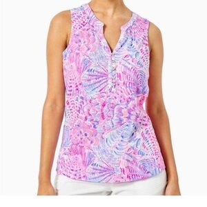 Lilly Pulitzer Vibrant Pink and Purple Blouse